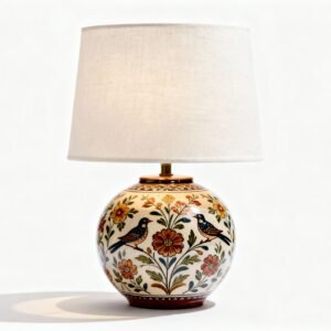 paper mache white lamp wustkar