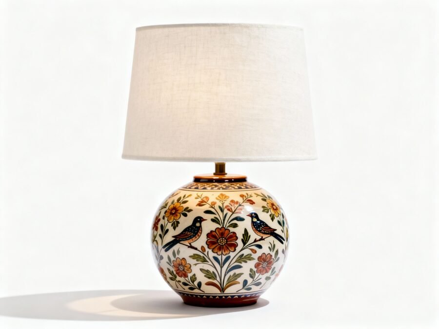 paper mache white lamp wustkar