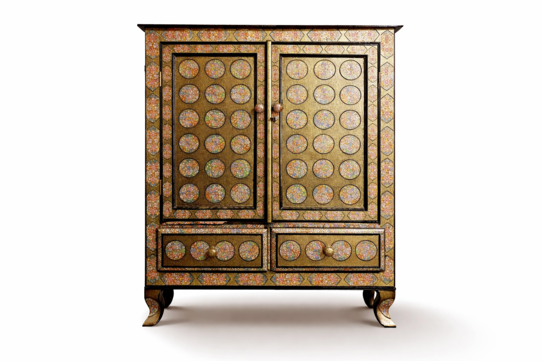 Hazara art paper mache cabinet