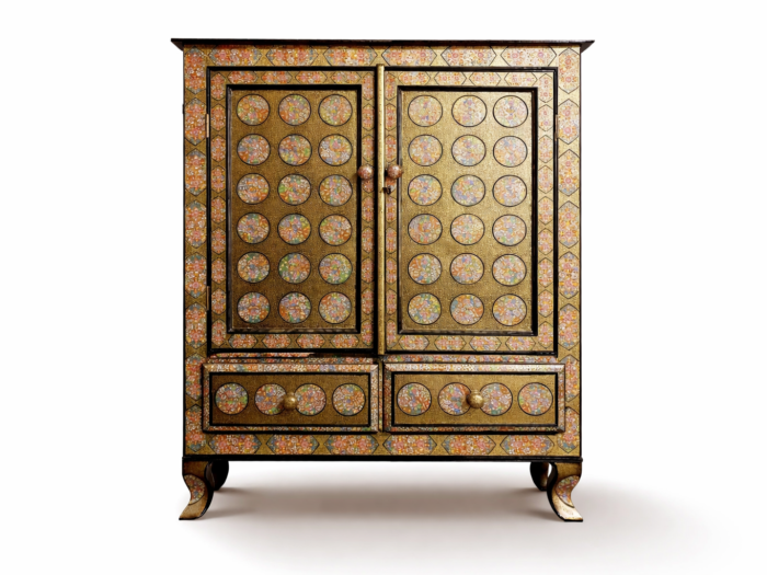 Hazara art paper mache cabinet