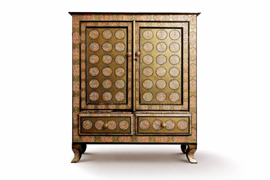 Hazara art paper mache cabinet