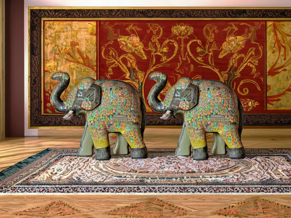 Elephant mughal majesty pair 28 inch 30 inch