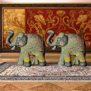 Elephant mughal majesty pair 28 inch x 30 inch x 16 inch