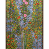Handmade floral wall painting wooden1