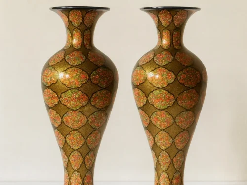 tall hazara flower vase 38 inch, Hazara geometric art paper mache
