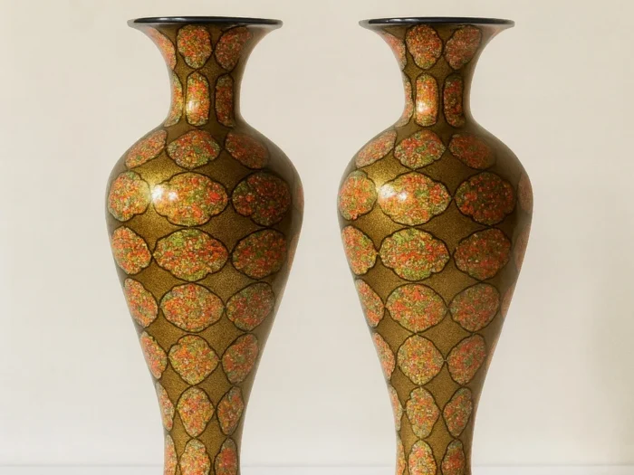 tall hazara flower vase 38 inch, Hazara geometric art paper mache