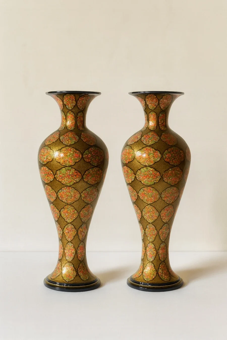 tall hazara flower vase 38 inch, Hazara geometric art paper mache