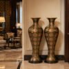 Tall Flower Vase 38 inch Hazara geometric art paper mache