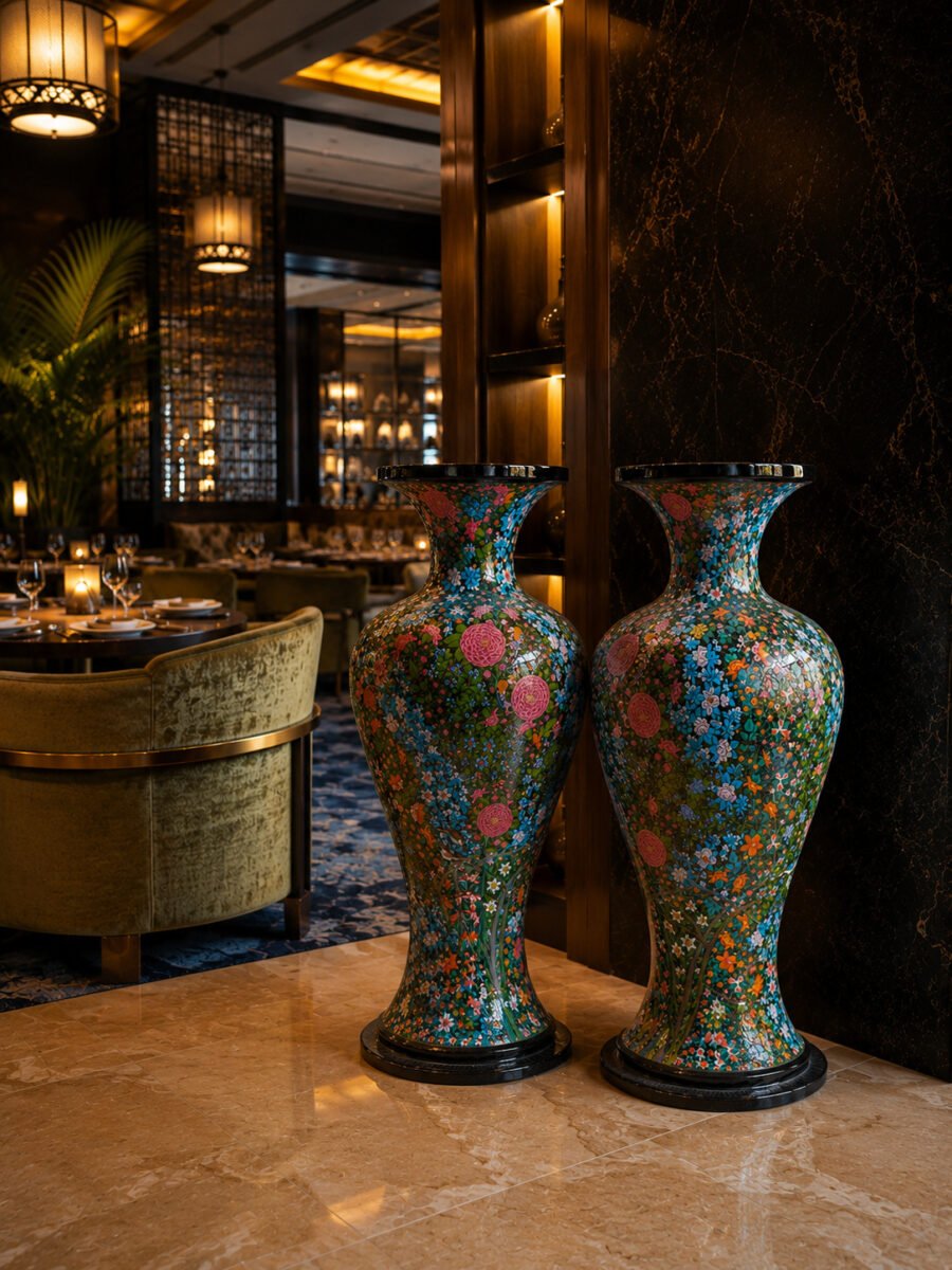 shabi vase 28 inch real gold pair,Elegant Vases for Lounge