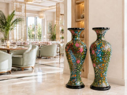 shabi vase 28 inch real gold pair, Elegant Vases for Lounge