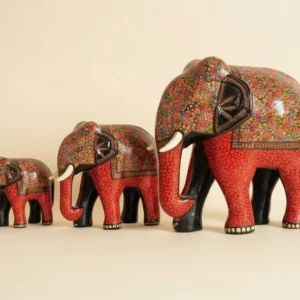 Elephant Family of 3 Tiny hazara art