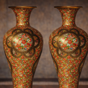 Vase pair 38 inch Hazara paper mache