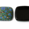 Handmade Paper Mache Curvy Top Jewelry Box 4 Inch Floral
