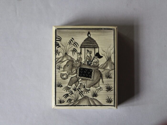 Mughal miniature box, handmade wooden box India,