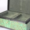 Handmade Paper Mache Storage Box Green Floral Design