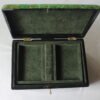 Handmade Paper Mache Storage Box Green Floral Design