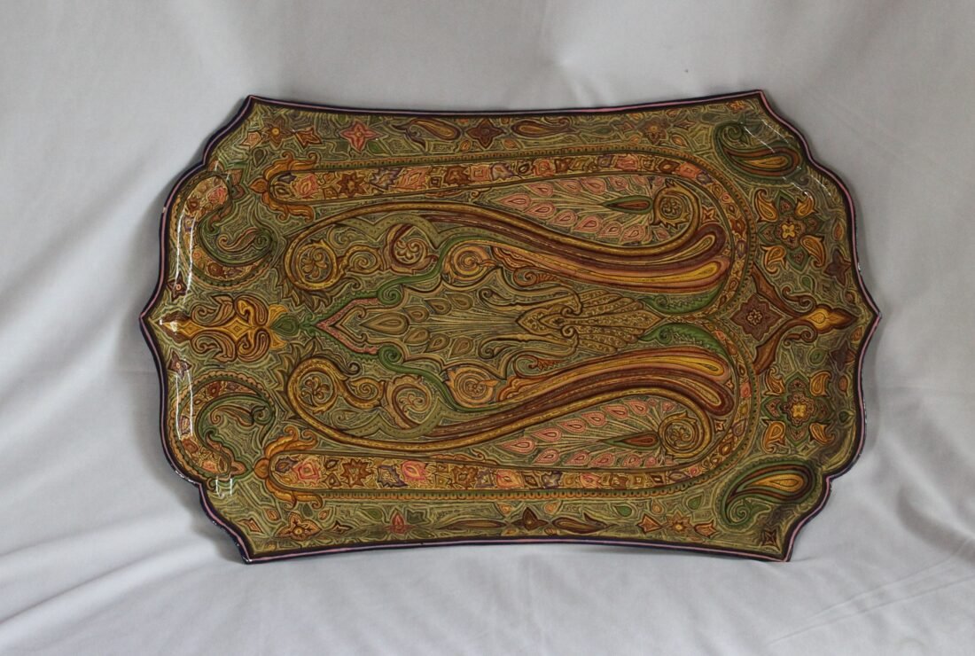 paisley design tray