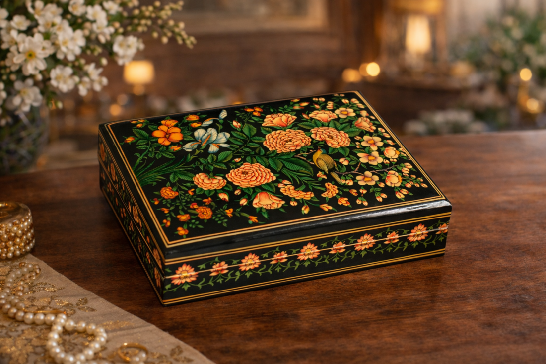 Floral Bird Jewelry Box