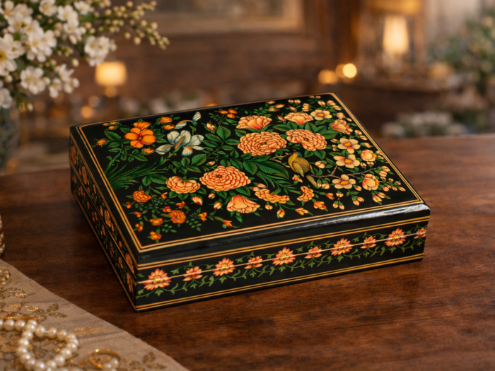 Floral Bird Jewelry Box