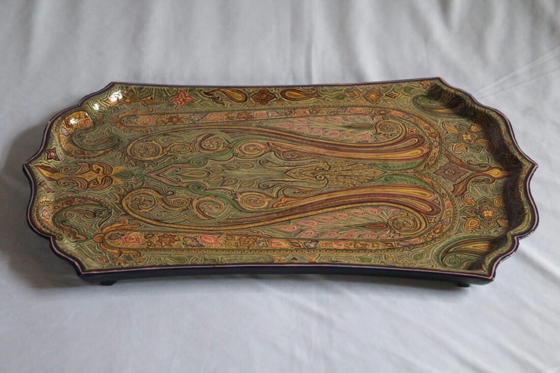 paisley design tray