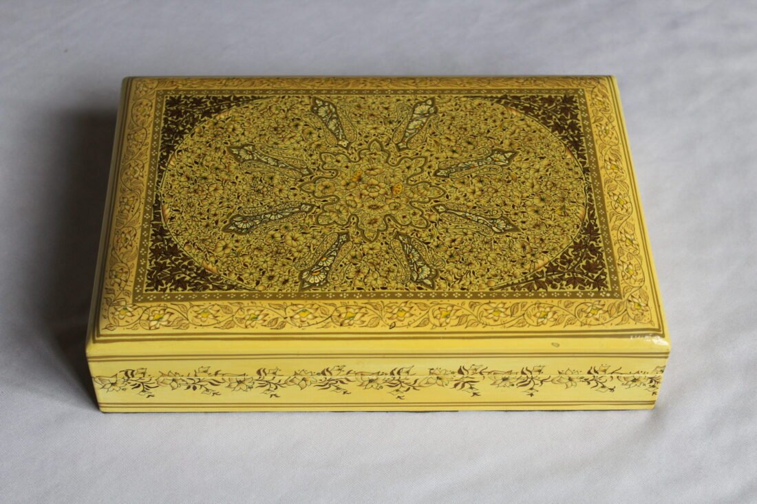 Golden Irani Pattern Jewelry Box