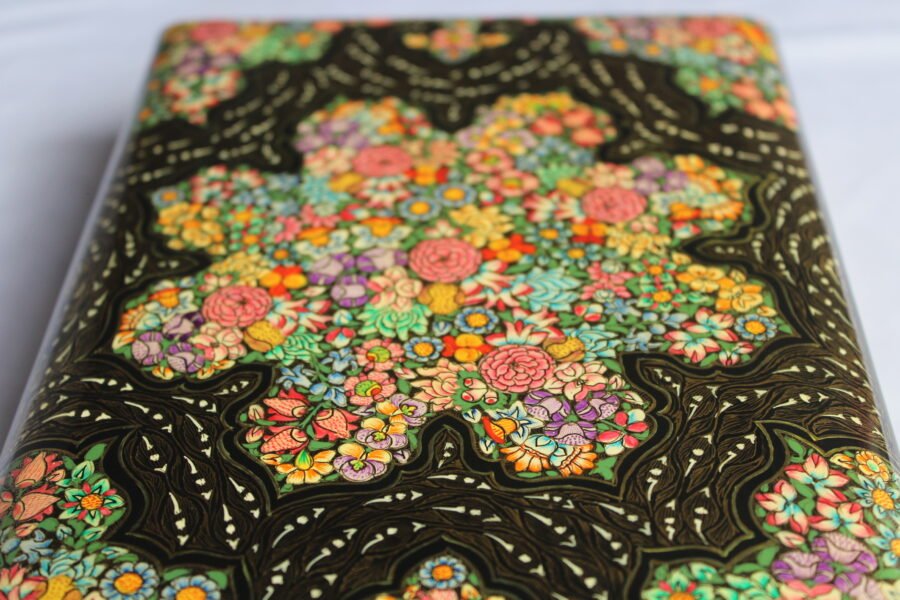 real gold papier mache jewelry box