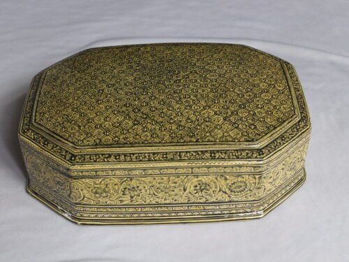 monochrome paisley papier mache box