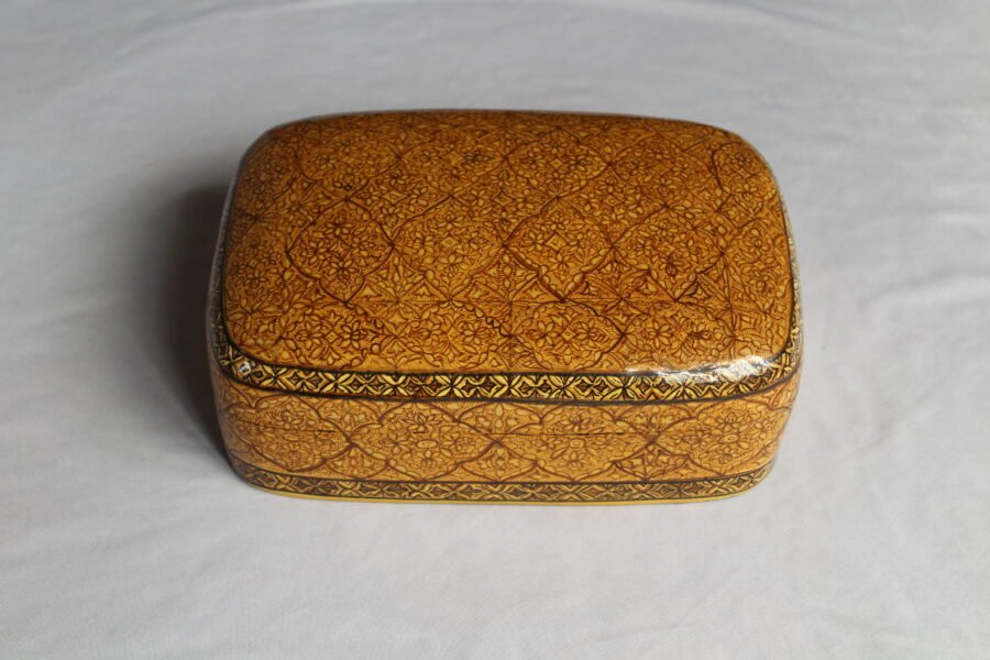 vintage paisley papier mache box