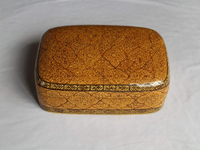 vintage paisley papier mache box