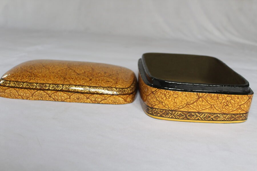 vintage paisley papier mache box