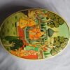 Hand painted Mughal art papier mache box with royal court scene and embossed lacquer finish