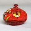Round papier mache box