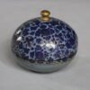 blue Round papier mache box