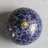 blue Round papier mache box