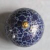 blue Round papier mache box