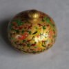 Golden round papier mache box
