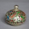 Golden round papier mache box