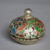 Golden round papier mache box