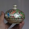 Golden round papier mache box
