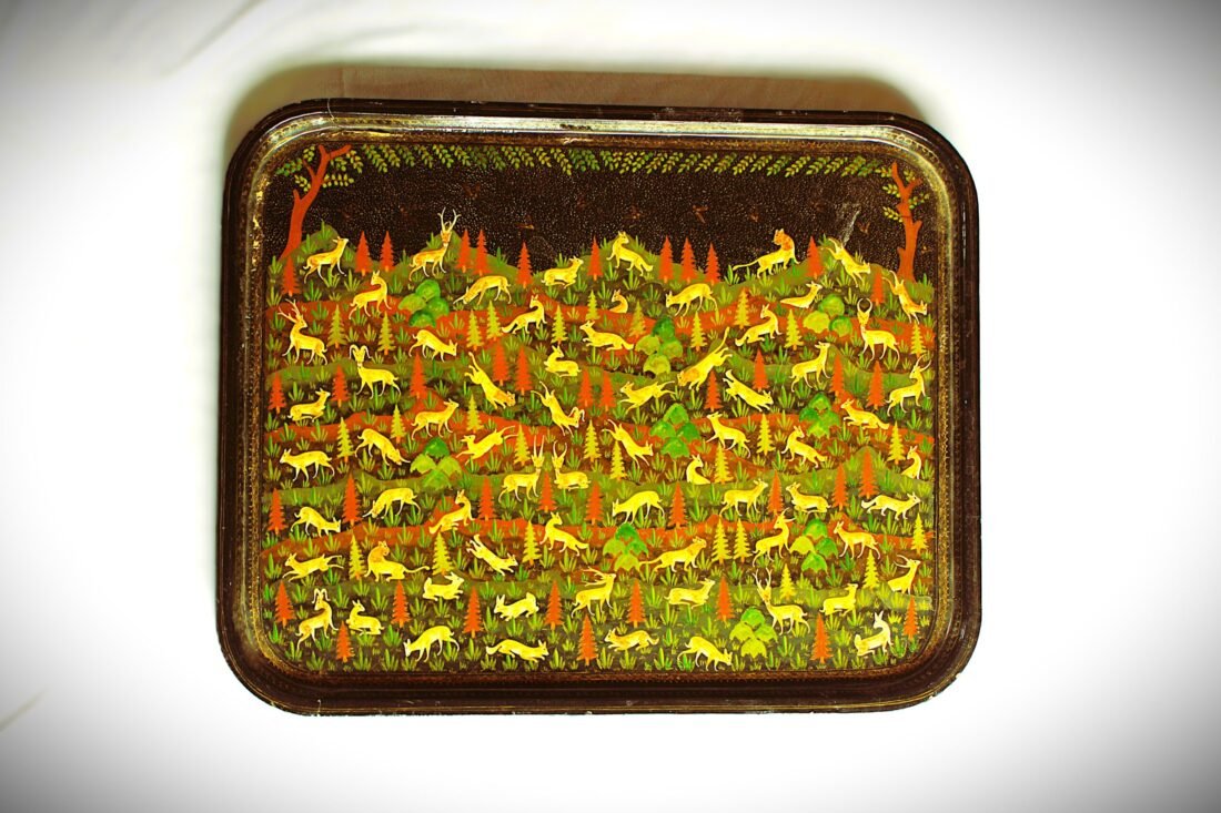 Vintage Kashmiri Papier Mache Tray