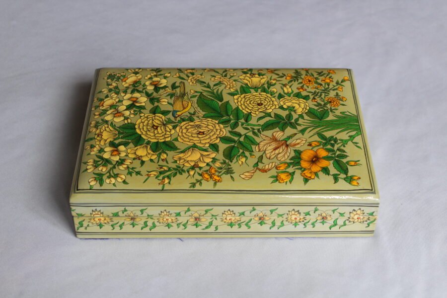 Cream Floral Bird Jewelry Box