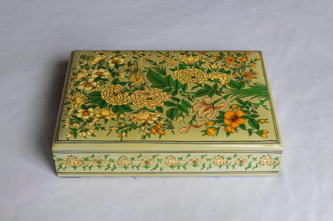 Cream Floral Bird Jewelry Box