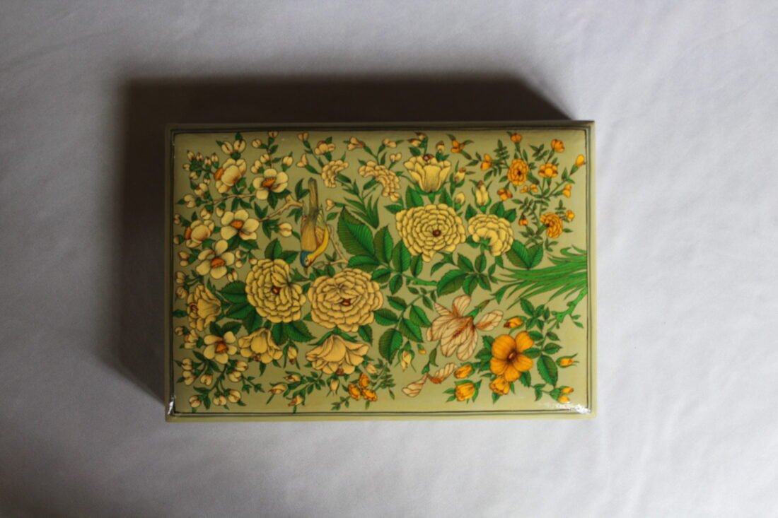 Cream Floral Bird Jewelry Box