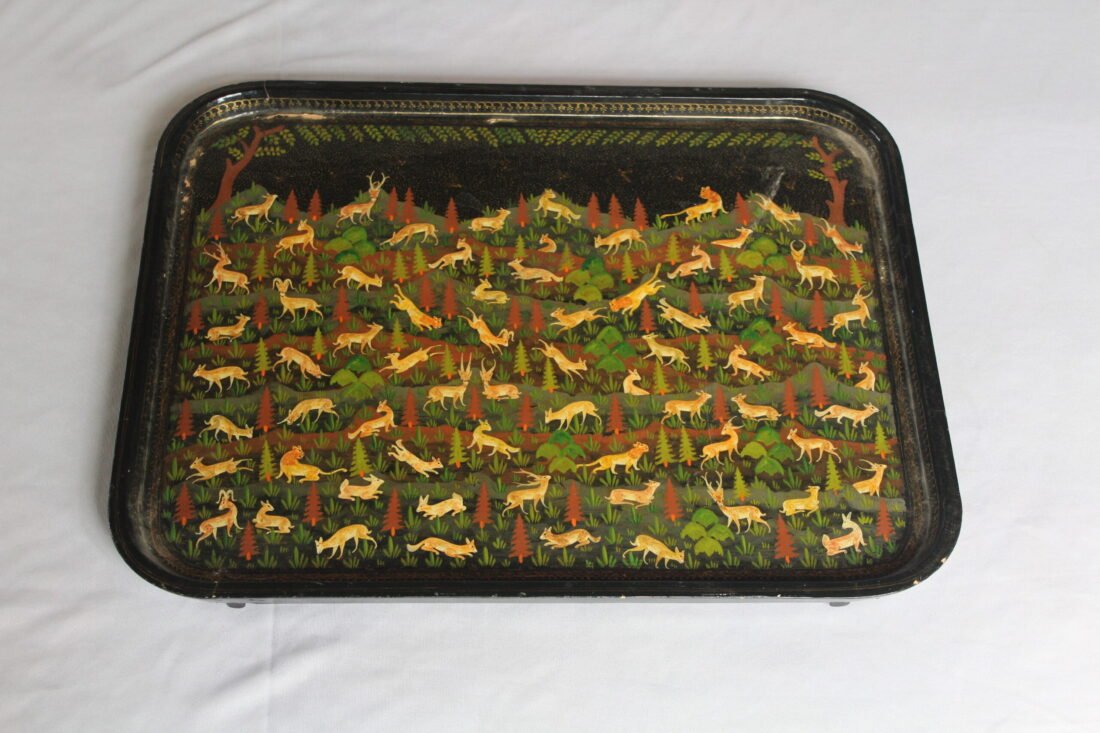 Vintage Kashmiri Papier Mache Tray