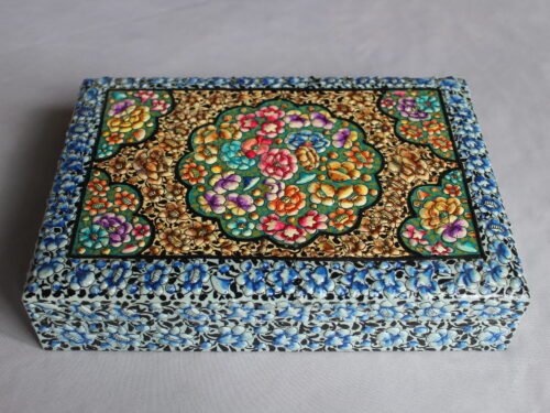 Blue Embossed Jewelry Box