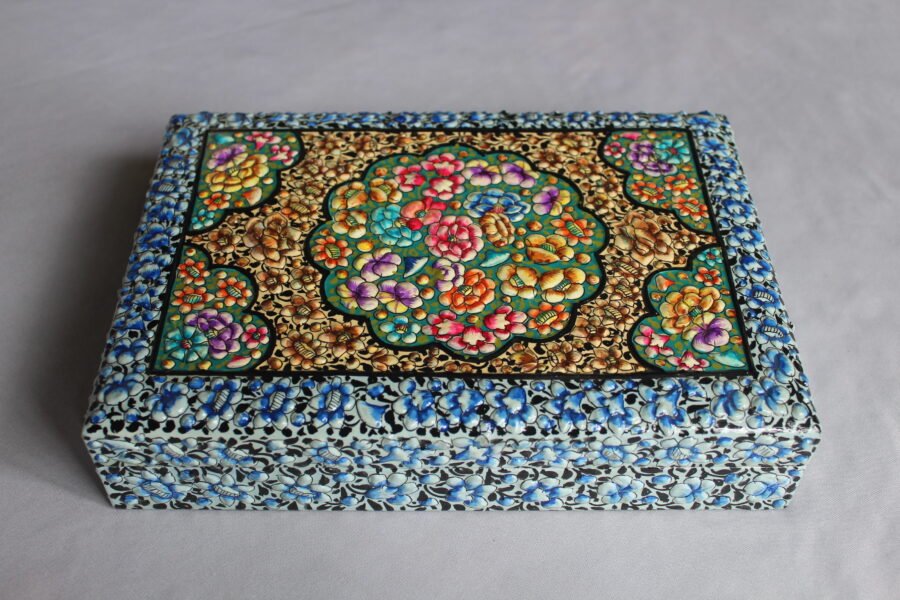Blue Embossed Jewelry Box