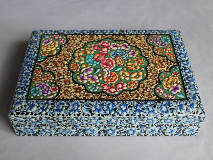 Blue Embossed Jewelry Box