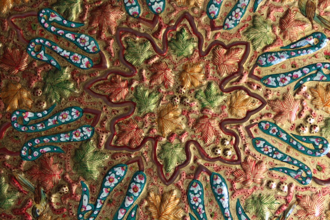 Gold Embossed Kashmiri Jewelry Box