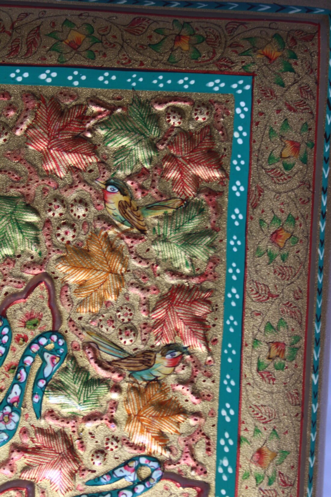 Gold Embossed Kashmiri Jewelry Box