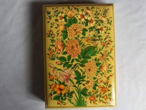 Yellow Floral Bird Jewelry Box